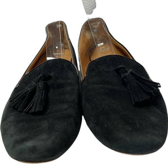 J. Crew Factory Black Suede Tassel Loafers - Size 9.5 - Picture 2 of 7